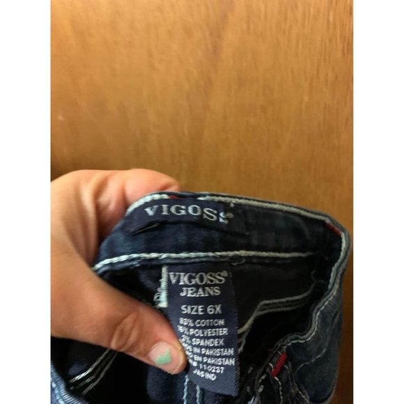 Vigoss Denim Blue Jeans Size 6X Girls - Picture 3 of 3